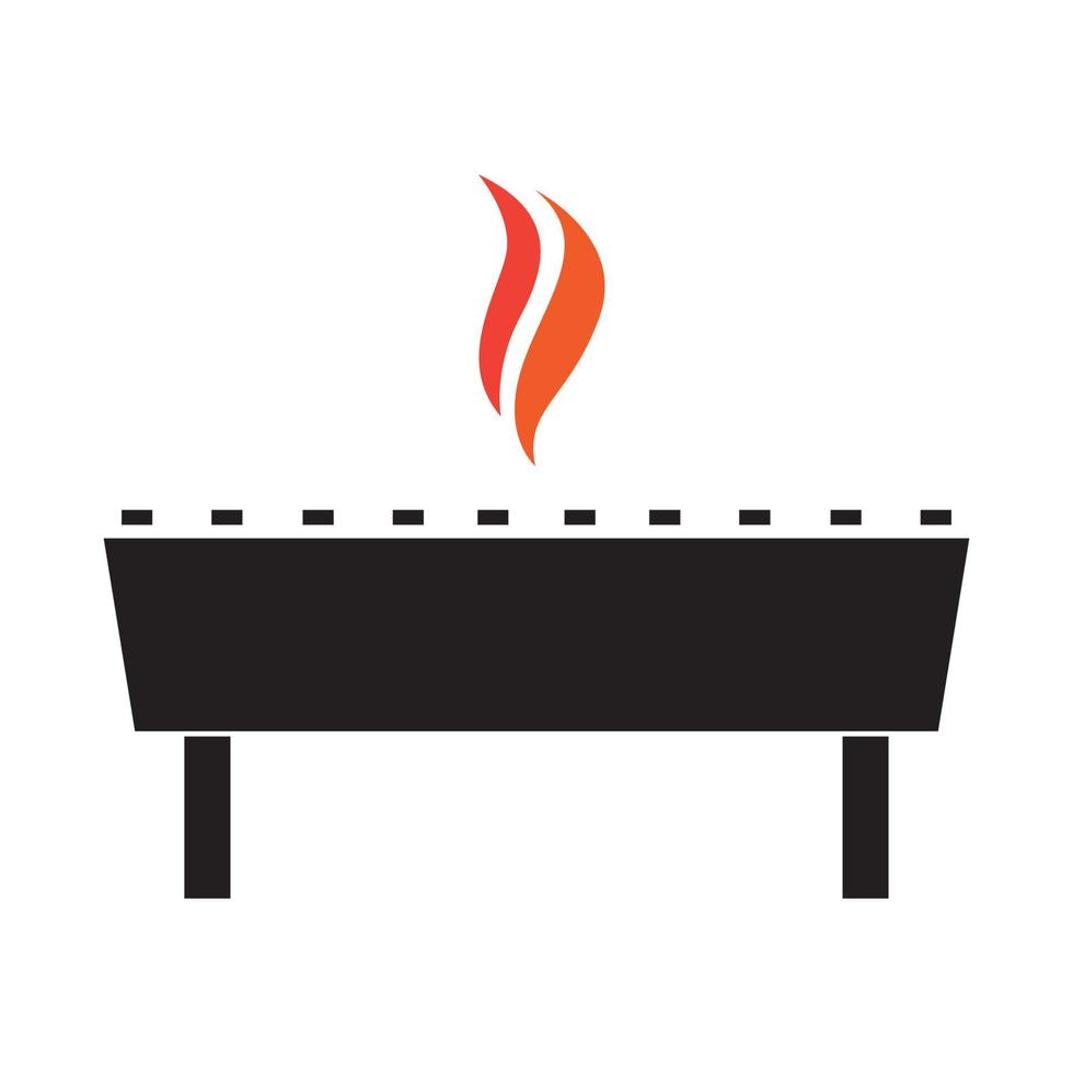 Diseño de ilustración de icono de vector de logotipo de parrilla satay