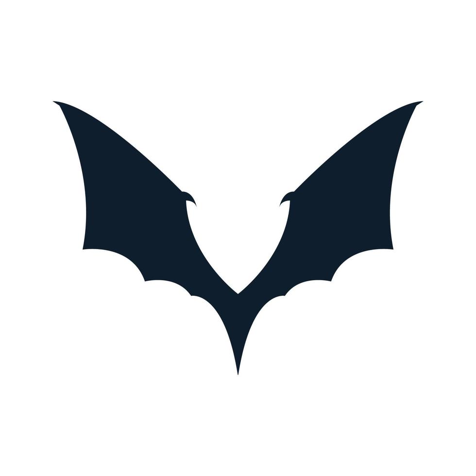 silhouette modern bat simple logo vector  illustration design