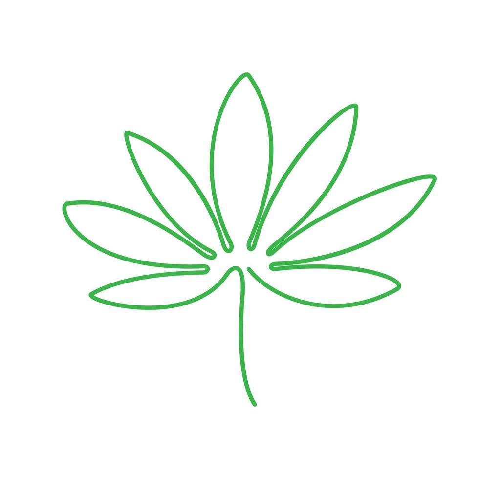 Ilustración de símbolo de icono de vector de diseño de logotipo de hoja de lupino