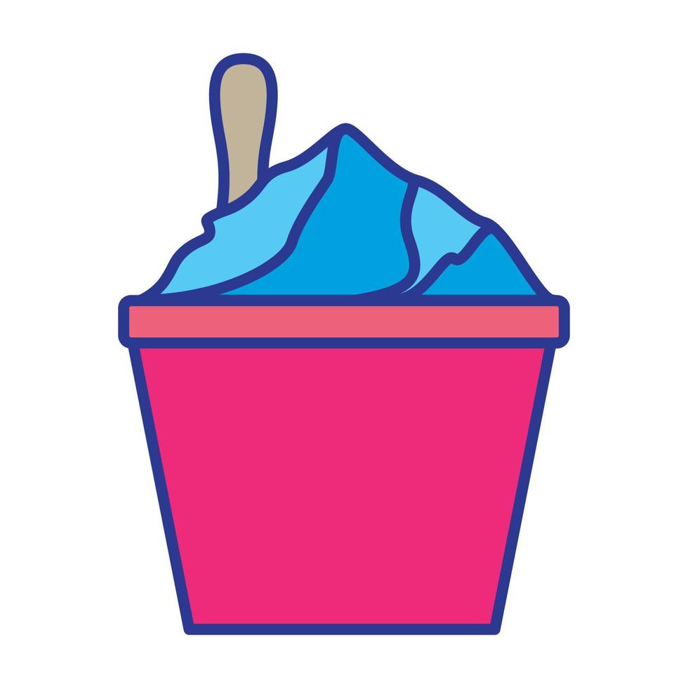 iceberg with ice cream logo vector symbol icon design graphic illustration