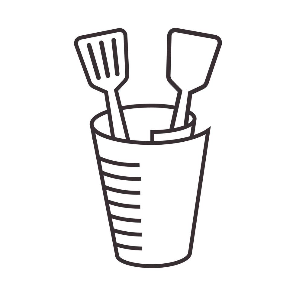 paper roll with spatula logo vector symbol icon design illustration