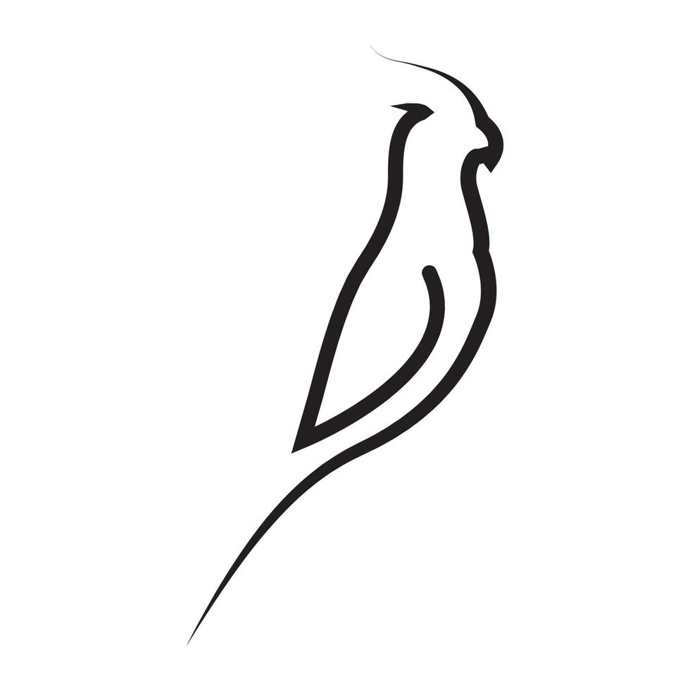 forma moderna cockatiel pájaro logo vector símbolo icono diseño gráfico ilustración