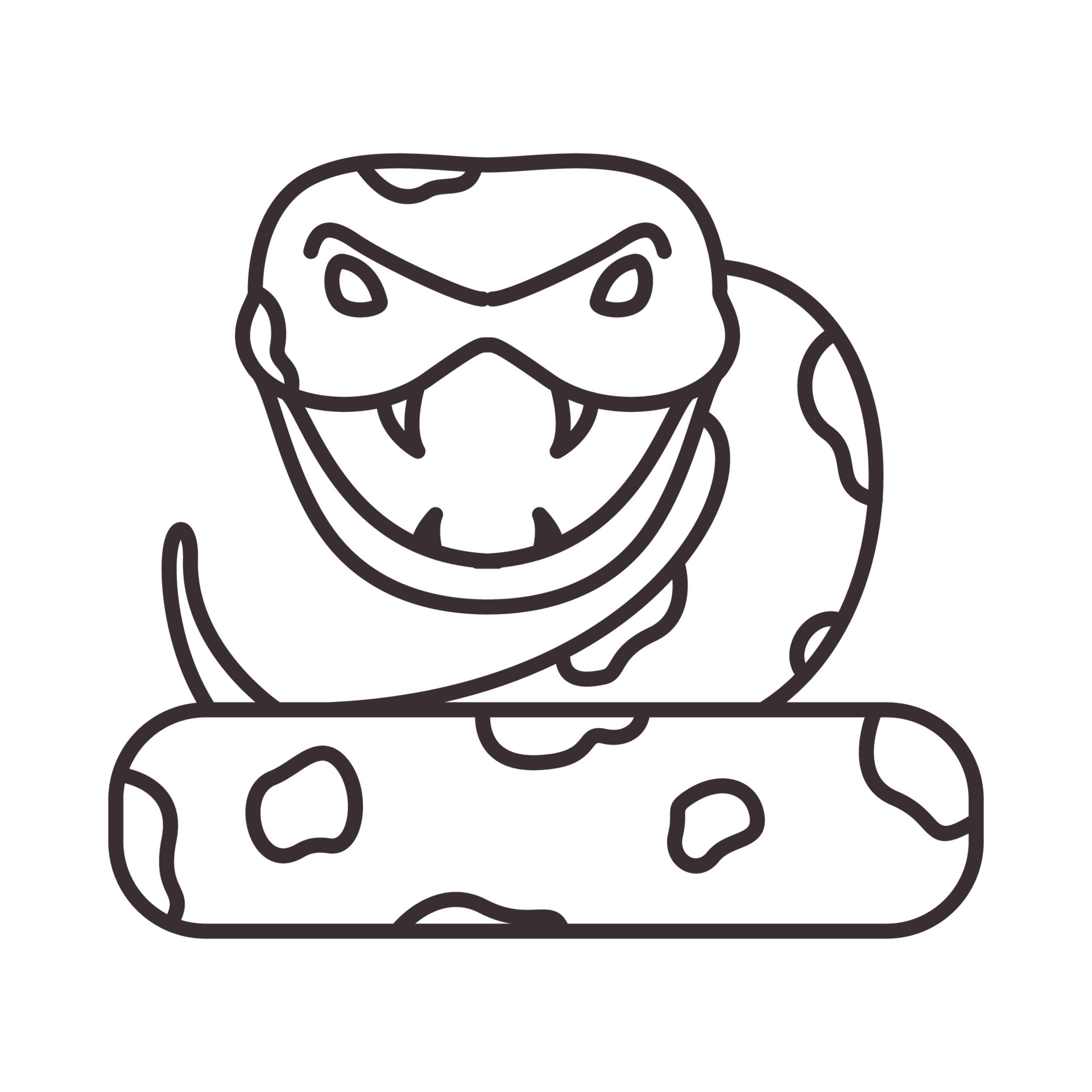 animal cartoon lines snake Python logo vector symbol icon design  illustration 5548830 Vector Art at Vecteezy