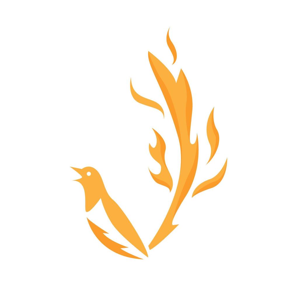 bird Magpie with fire logo symbol icon vector graphic design illustration idea creative