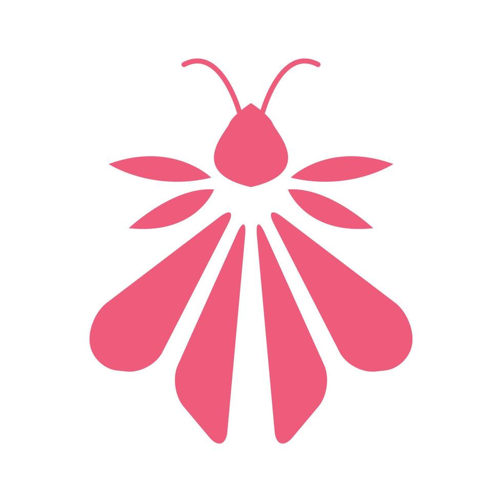 pink beauty insect art logo symbol icon vector graphic design illustration idea creative