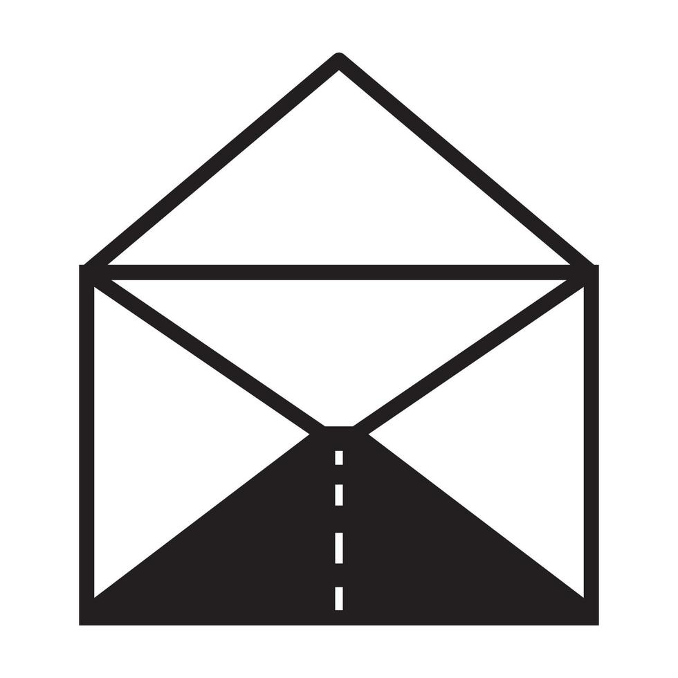 message or mail with way logo symbol icon vector graphic design illustration