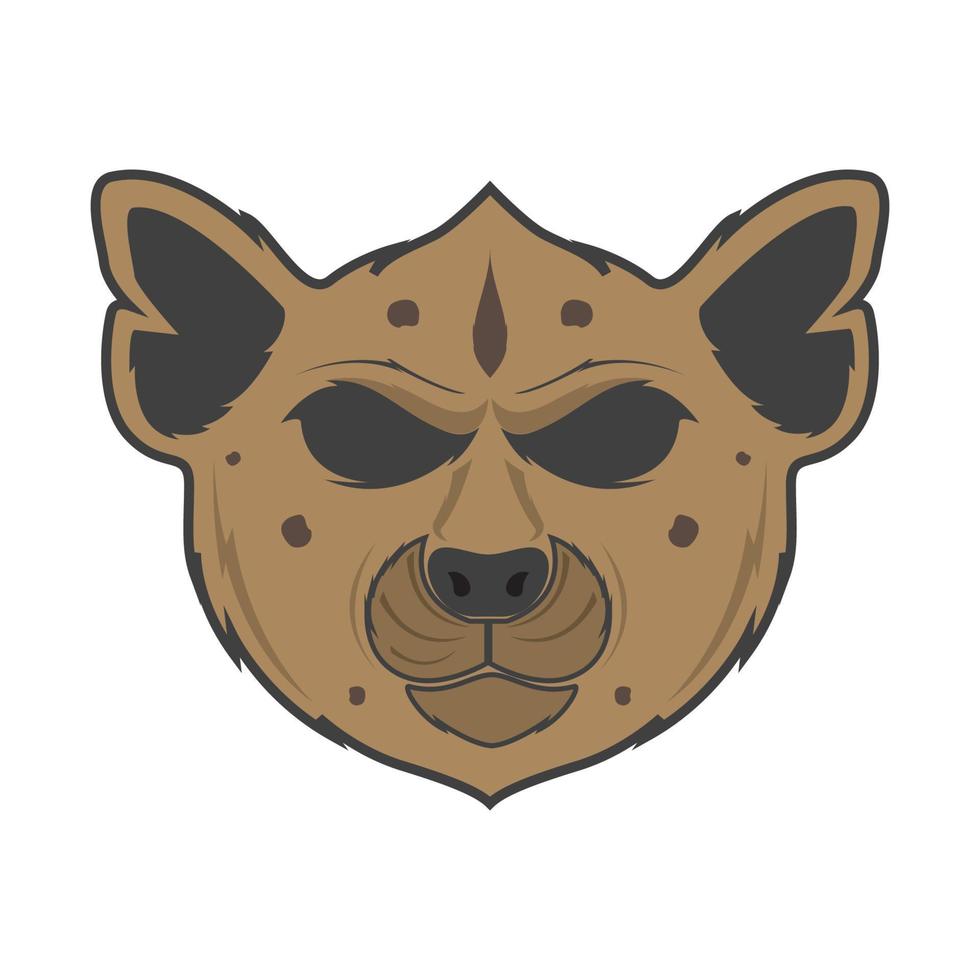 cara animal hienas susto logotipo diseño vector gráfico símbolo icono signo ilustración idea creativa