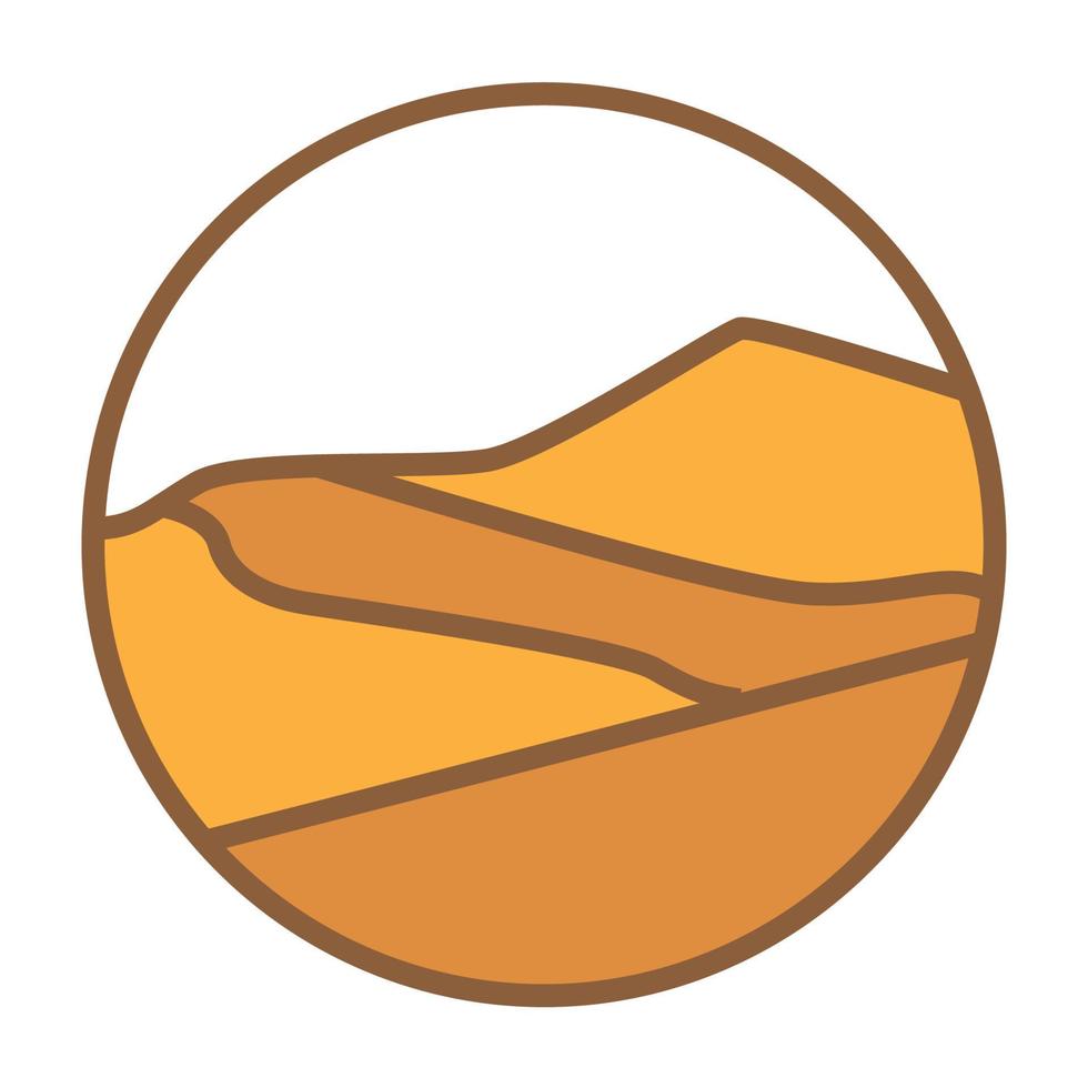círculo abstracto desierto colorido logo vector símbolo icono diseño gráfico ilustración