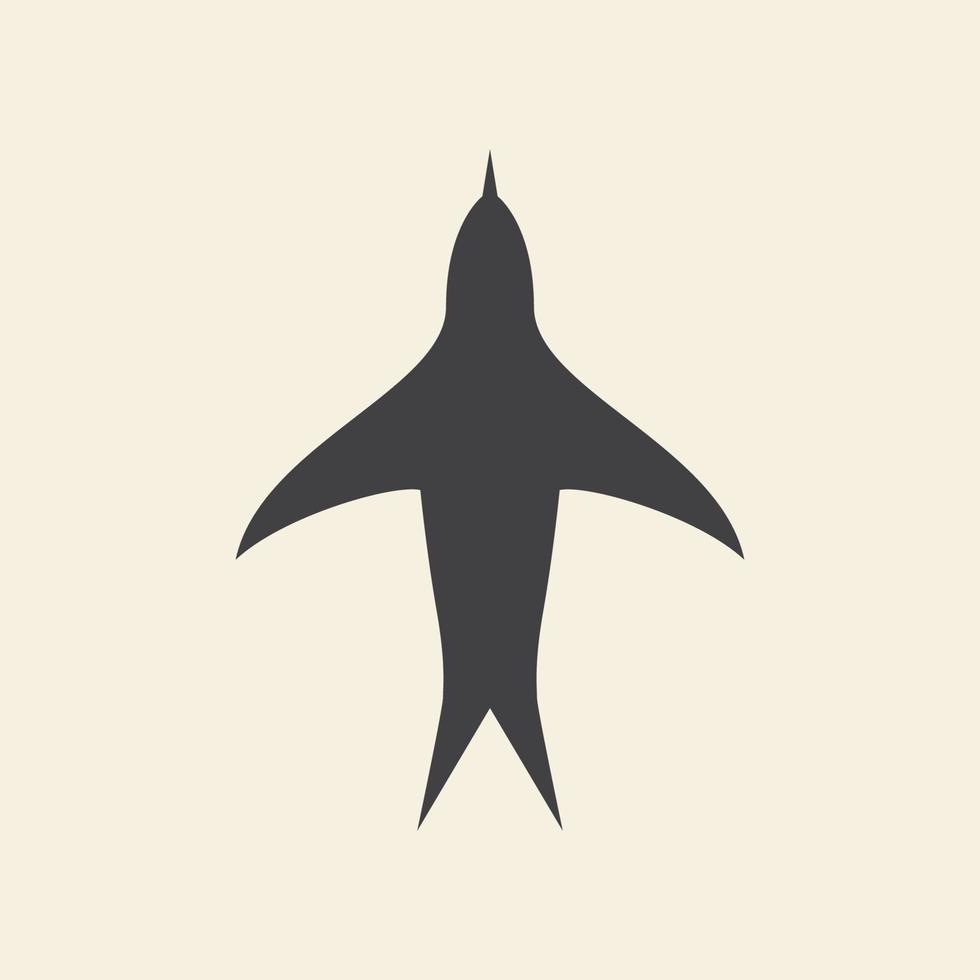 silhouette bird swallow fly simple logo symbol icon vector graphic design illustration