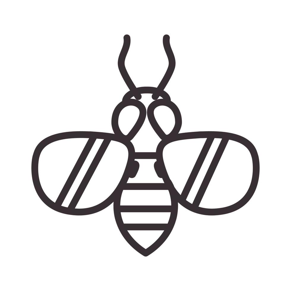 líneas miel abeja con gafas de sol logo símbolo vector icono ilustración diseño