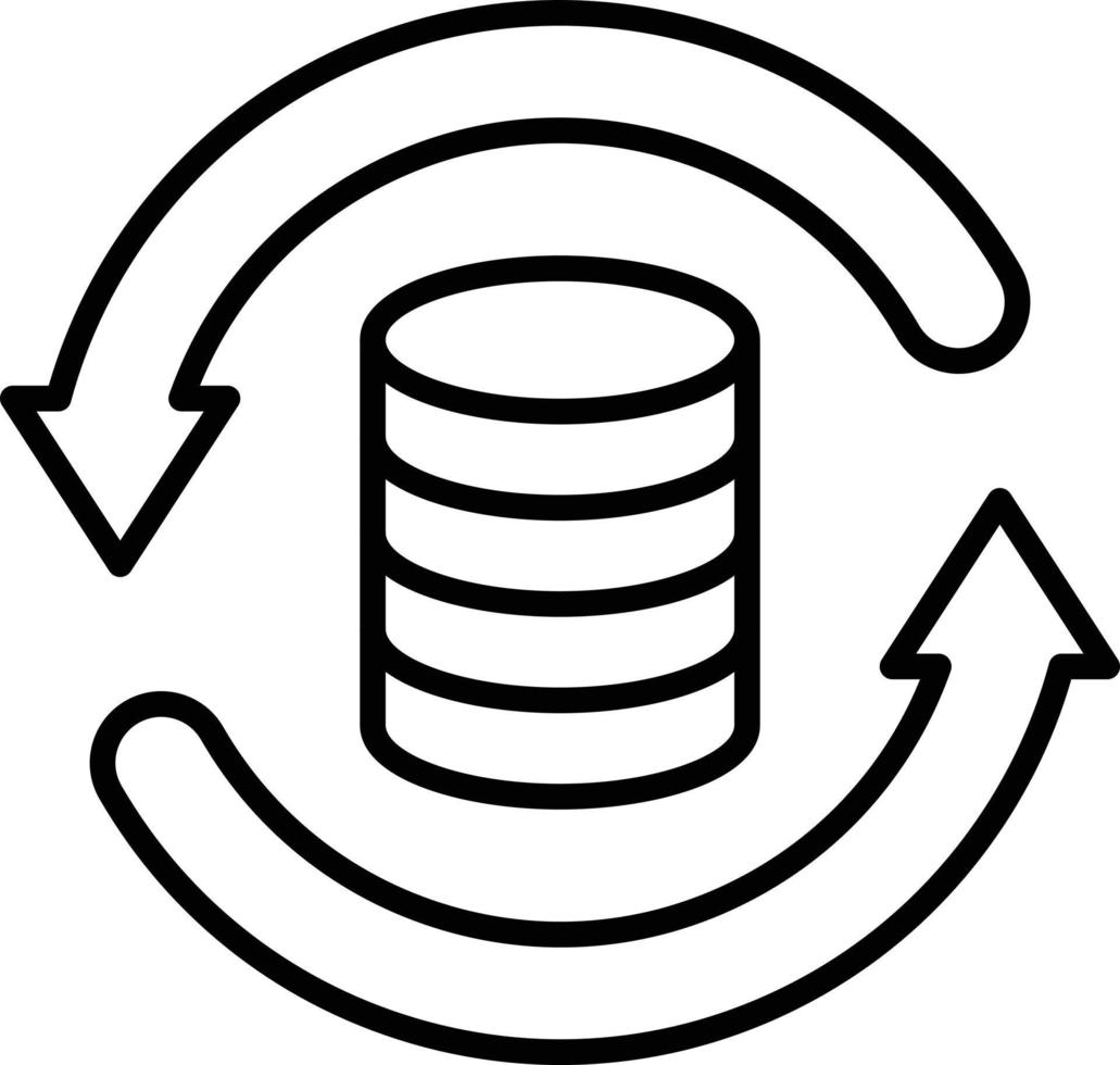 Data Backup Icon Style vector