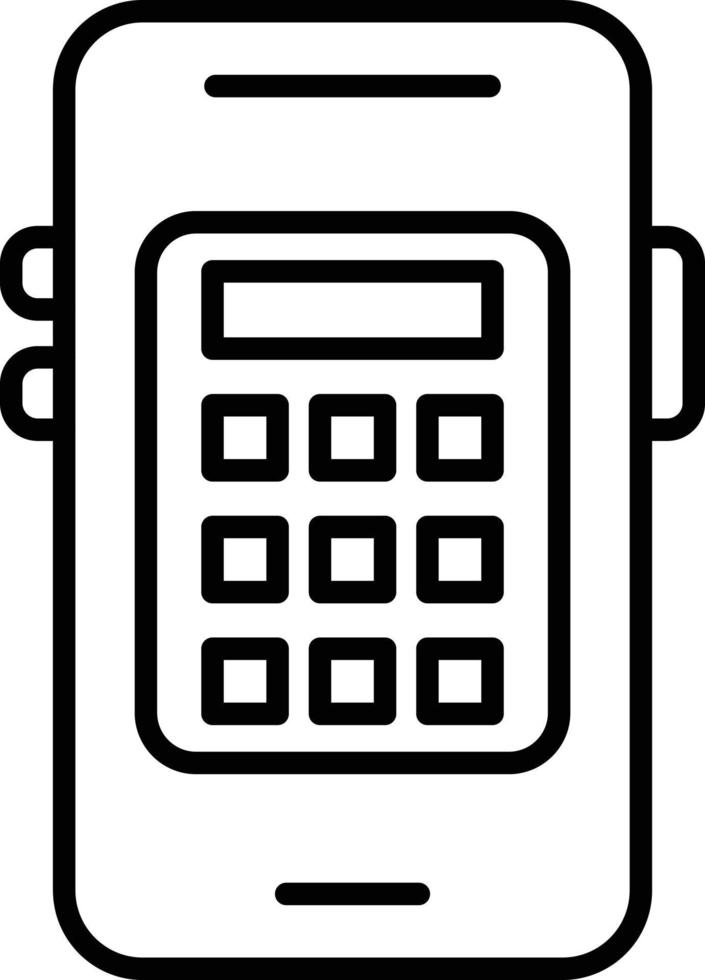 Mobile Calculator Icon Style vector