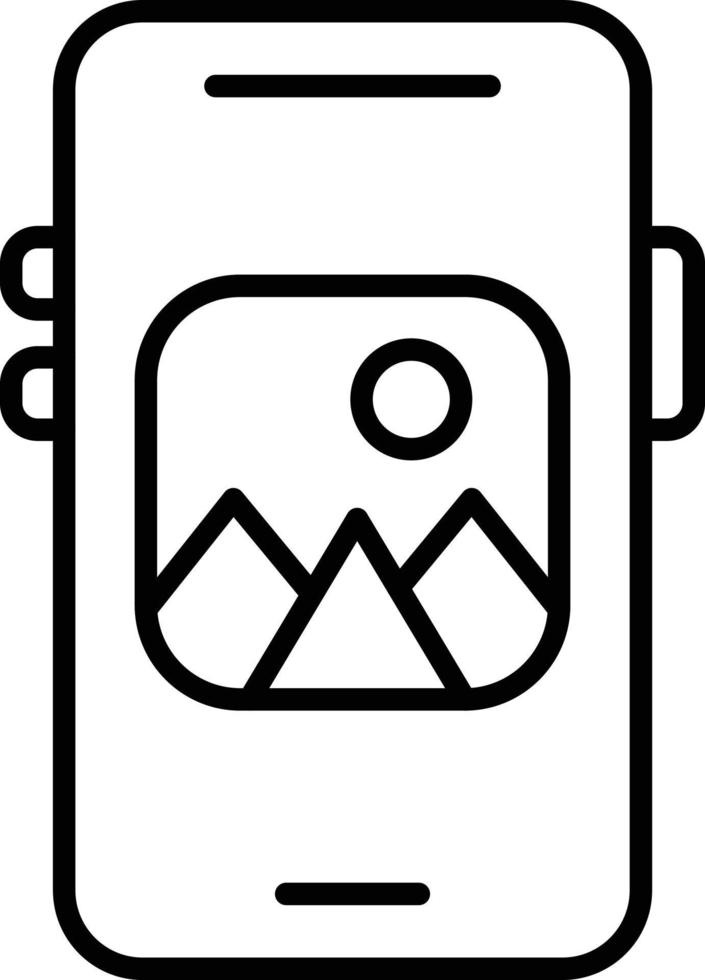 Mobile Image Icon Style vector