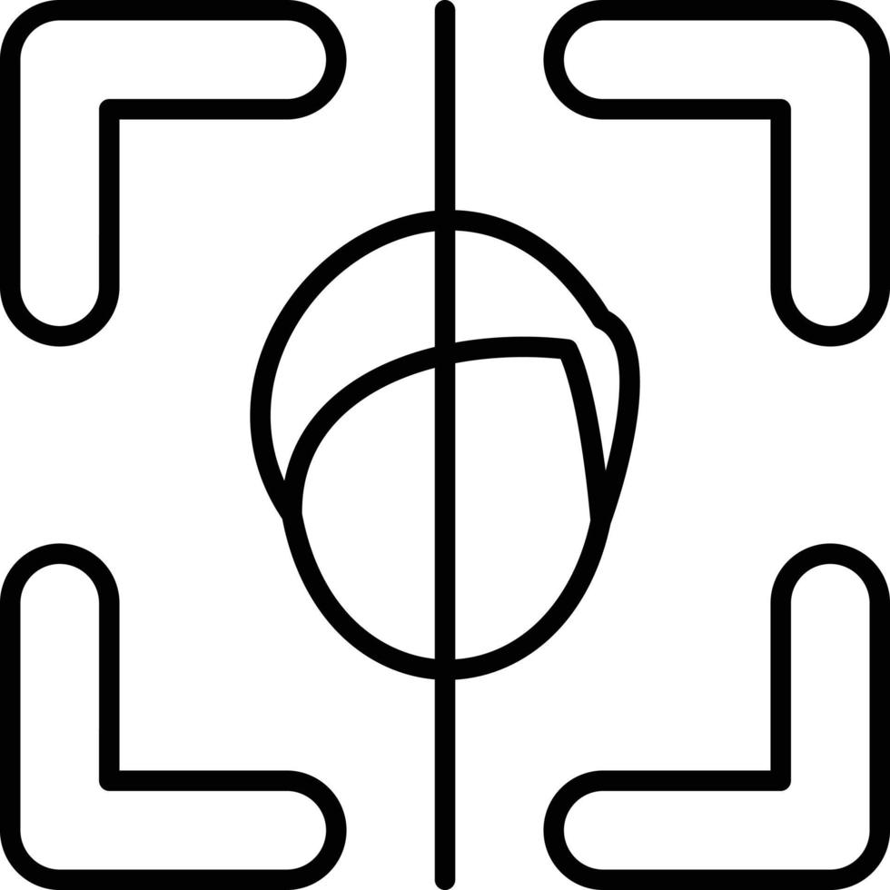 Face Scan Icon Style vector