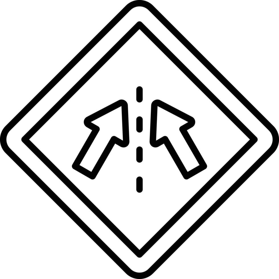 Keep In Lane Icon Style vector