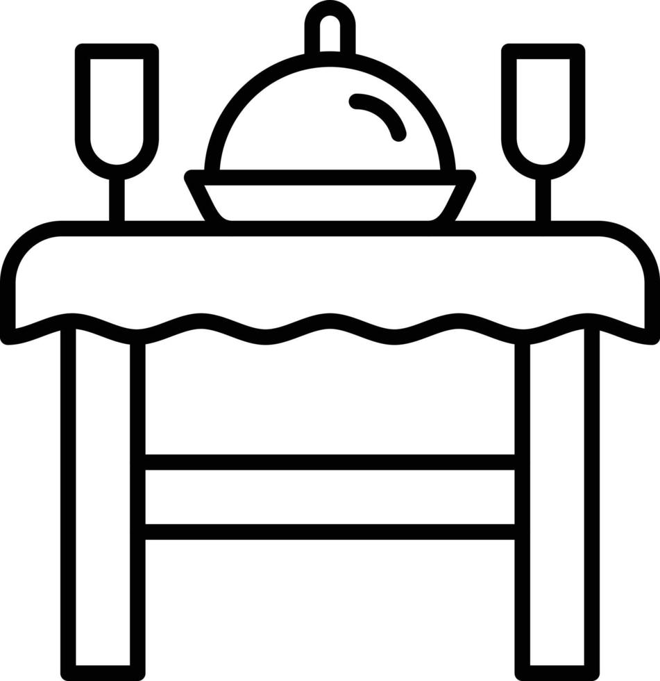 Dining Table Icon Style vector