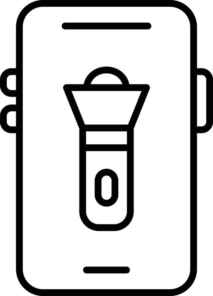 Mobile Torch Icon Style vector