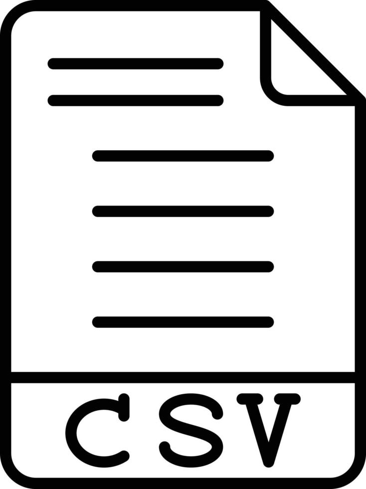 estilo de icono csv vector