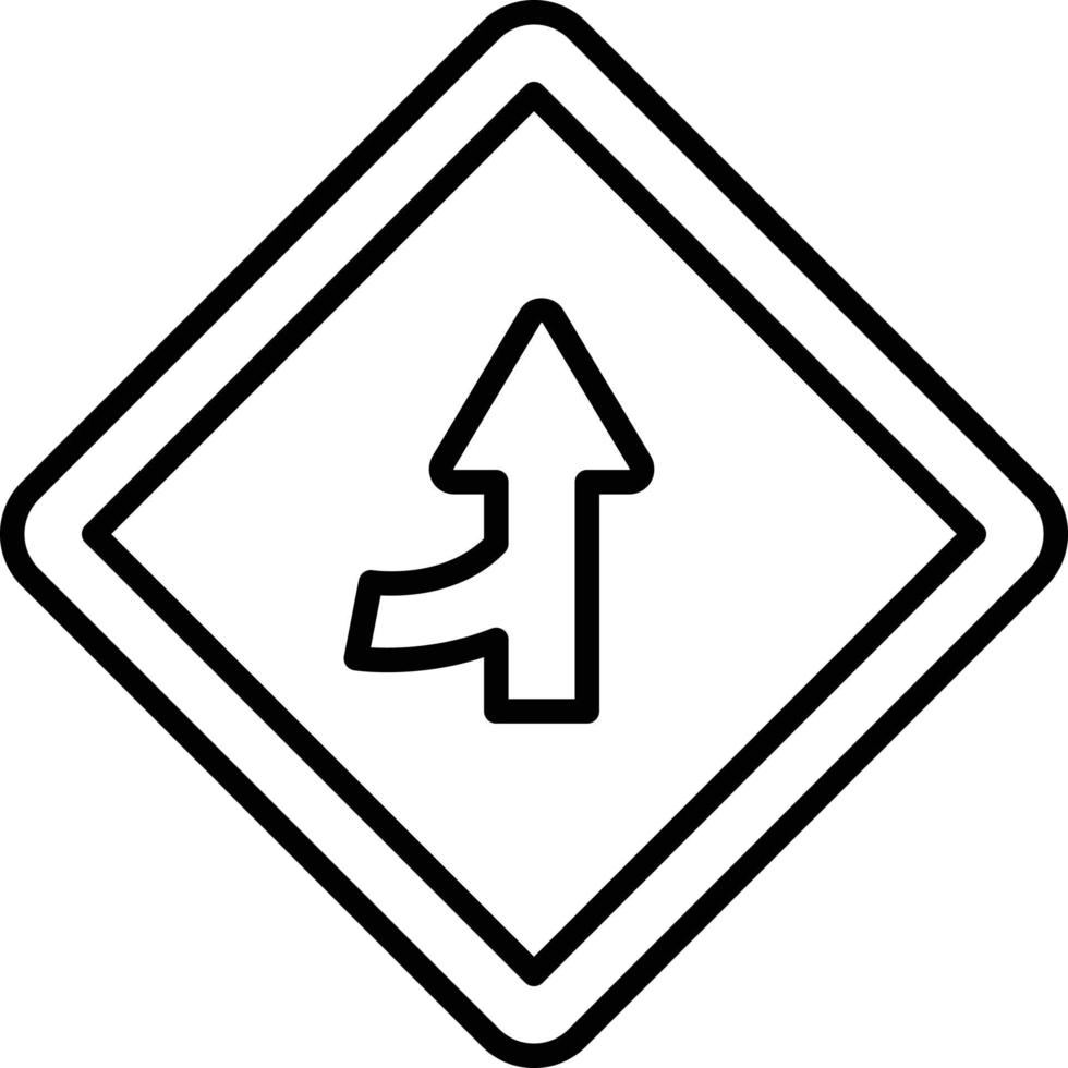 Merging Road Icon Style vector