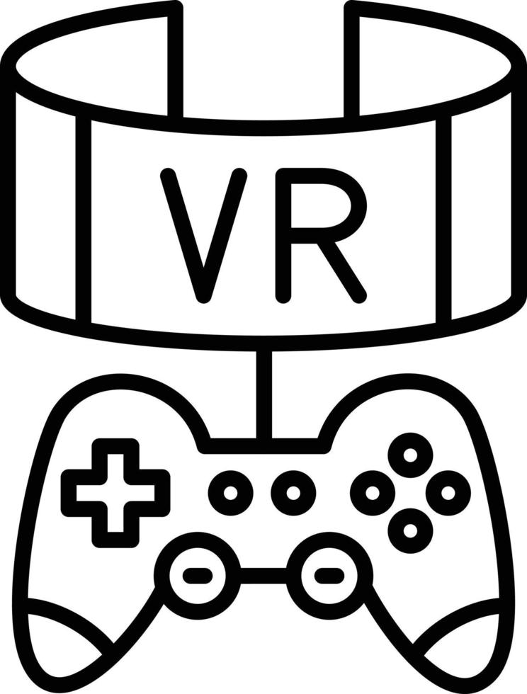 estilo de icono de juego vr vector