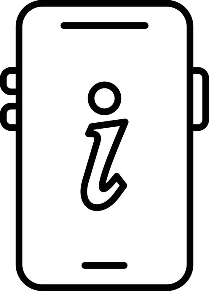 Mobile Info Icon Style vector