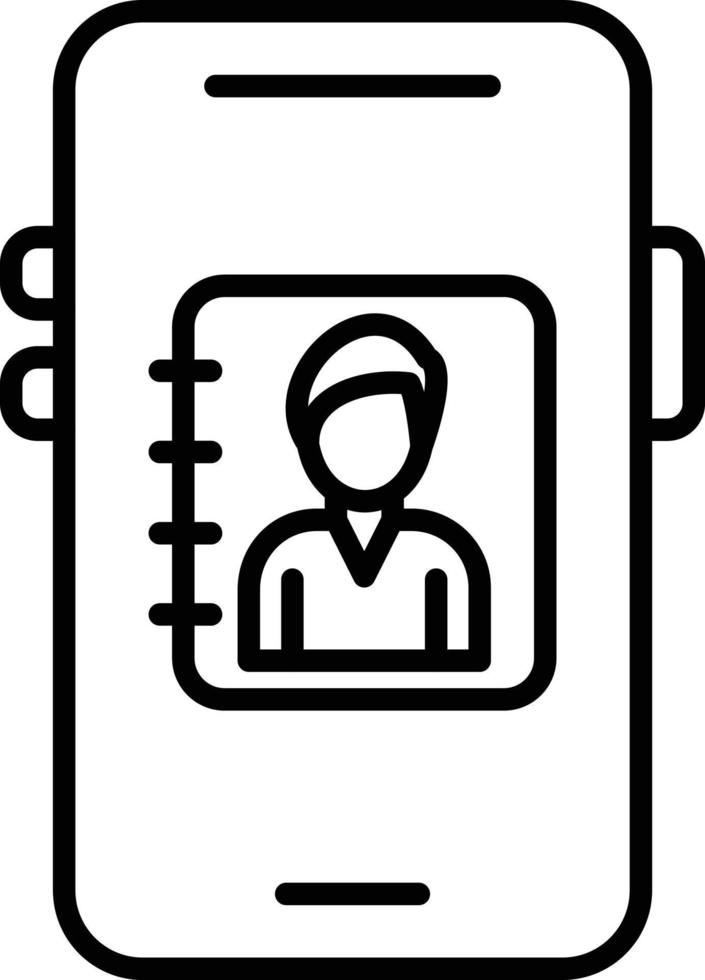 Mobile Contacts Icon Style vector