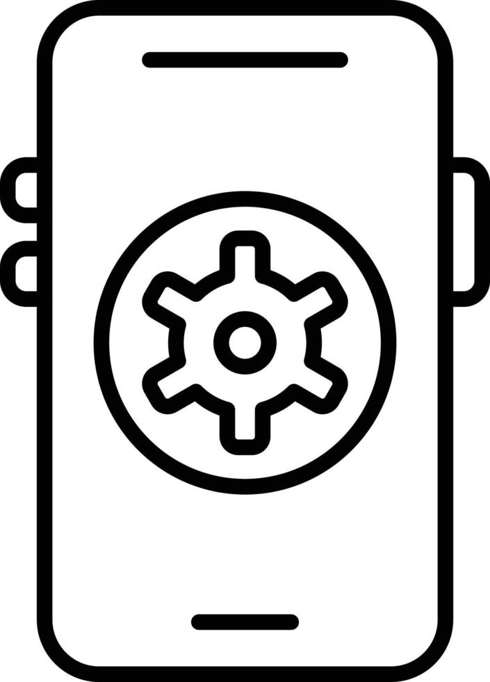 Mobile Settings Icon Style vector
