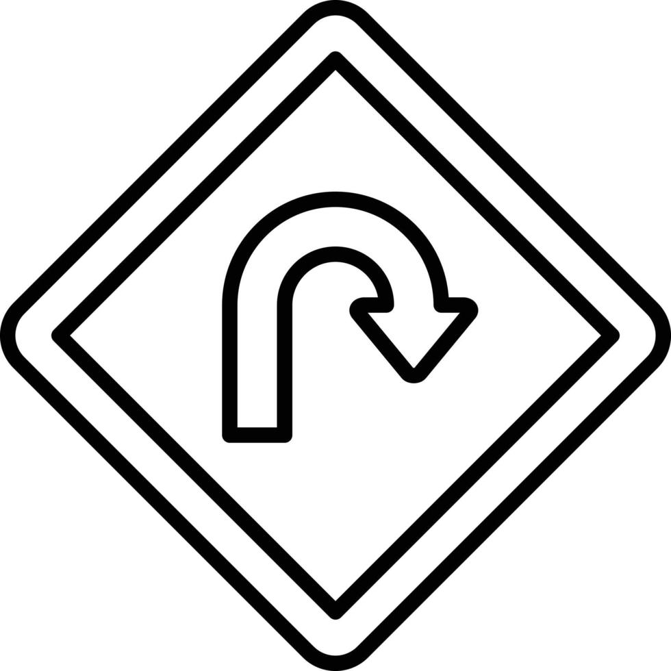 U Turn Icon Style vector