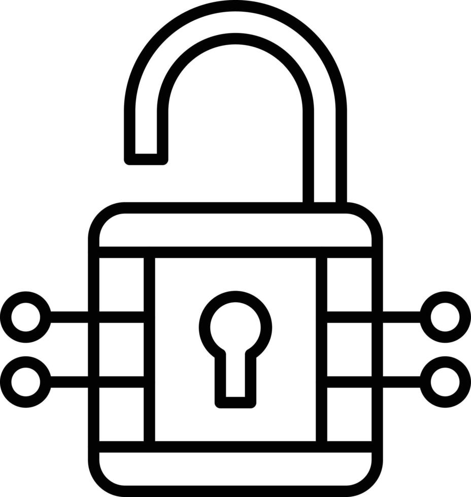 Unlock Icon Style vector