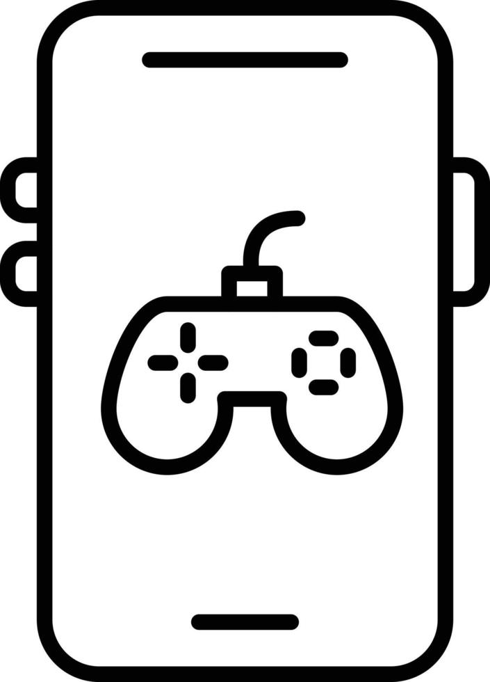 estilo de icono de juego móvil vector