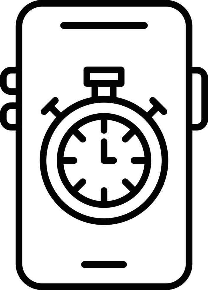 Mobile Stopwatch Icon Style vector