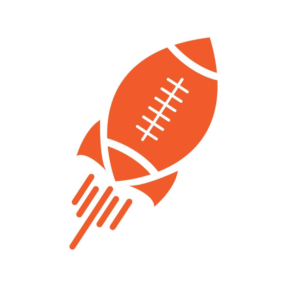 american football rocket logo symbol icon vector graphic design illustration idea creative