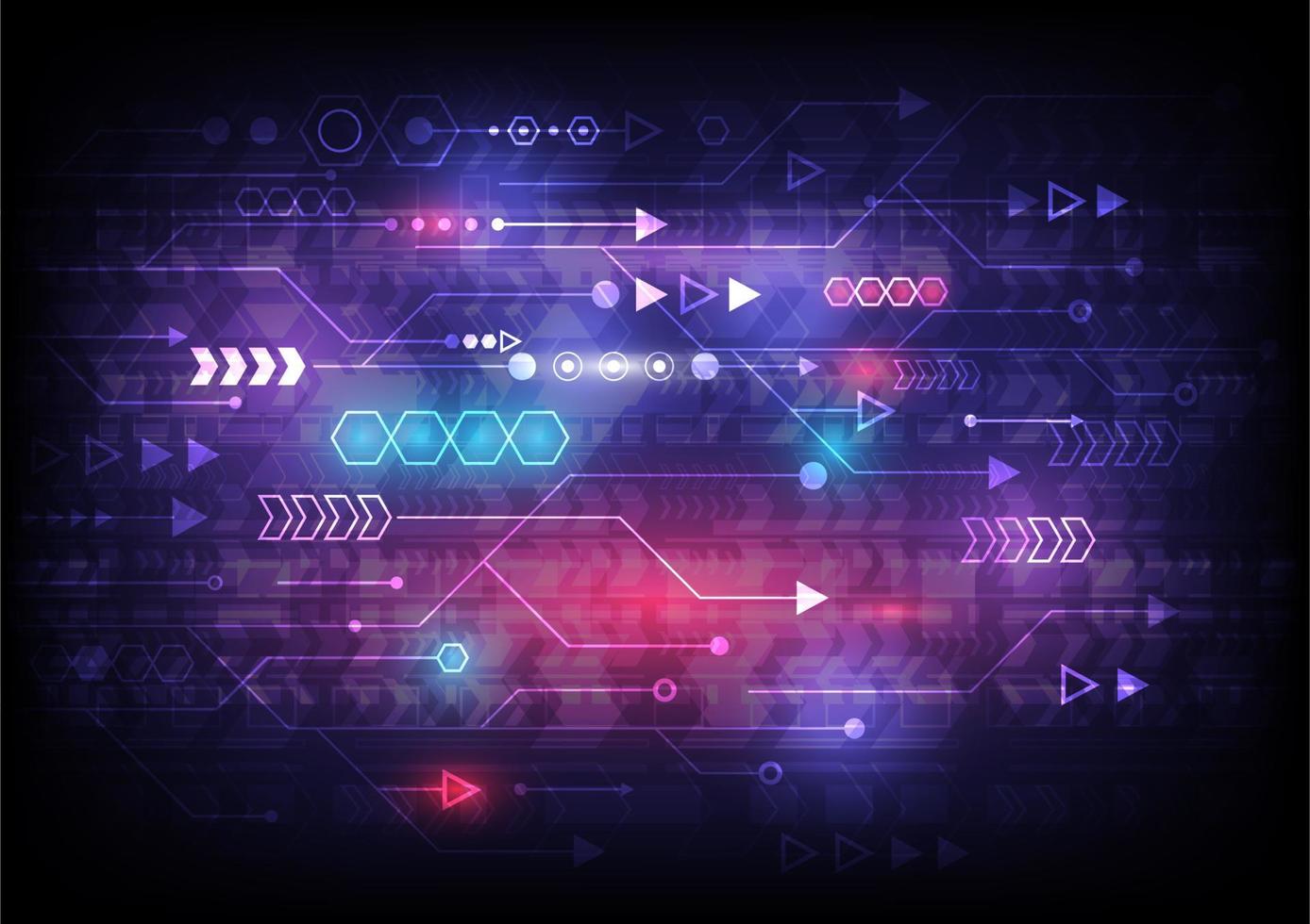speed arrow and glowing computer data. Abstract futuristic high technology background. Internet motivation and connection to communicate of innovation. Digital infographic vector