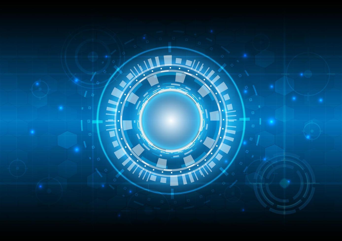 Futuristic Sci-Fi glowing HUD user. Digital infographic frame. Abstract hologram hi-tech background. Virtual reality technology electric innovation. Sceurity locked concept vector
