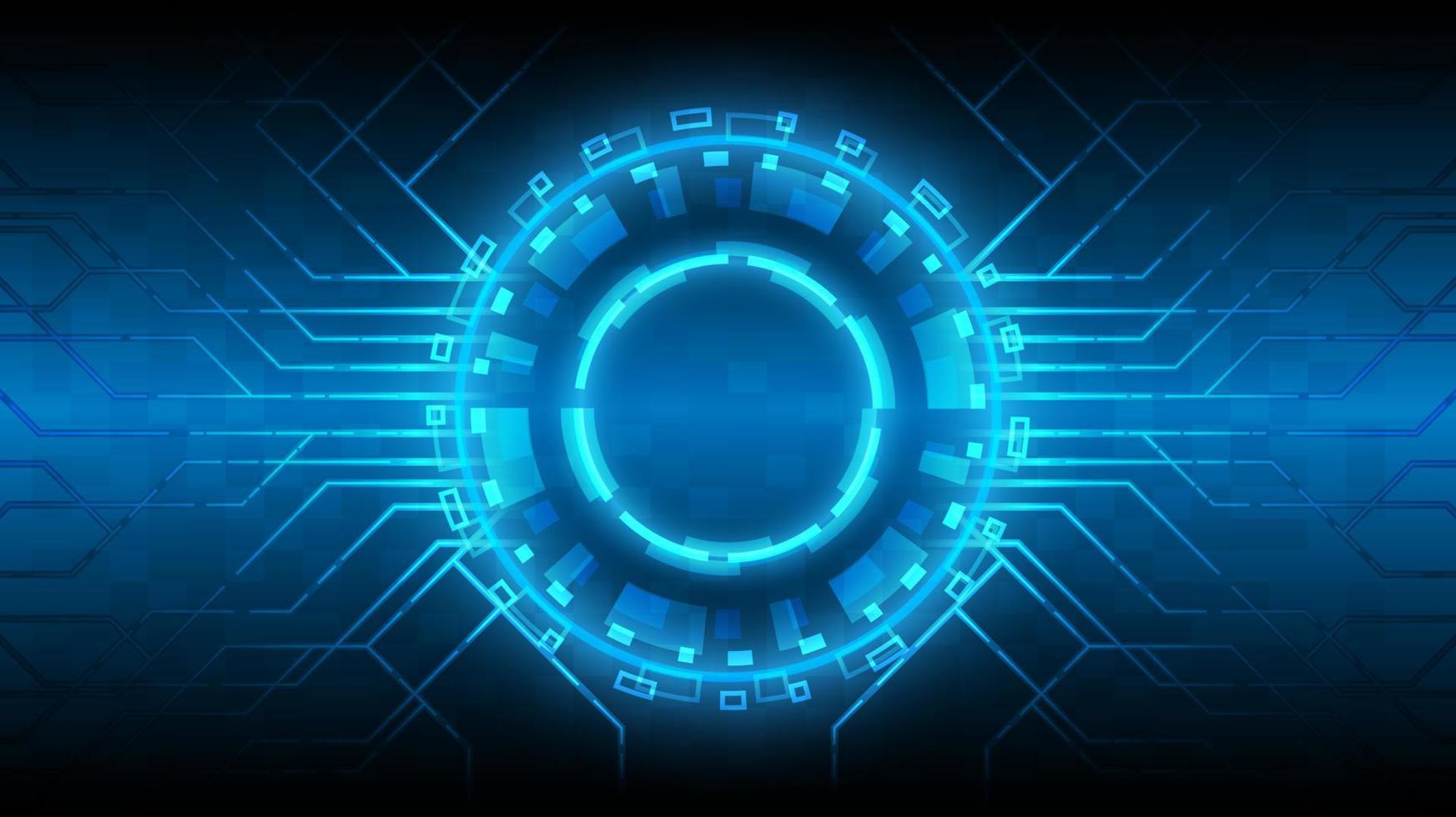 Digital infographic frame. Abstract hologram hi-tech background. Virtual reality technology electric innovation. Data science of engineering. Futuristic Sci-Fi glowing HUD user vector