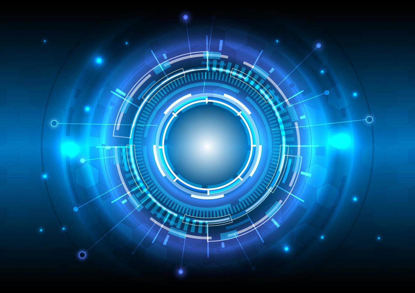 Futuristic Sci-Fi glowing HUD user. Digital infographic frame. Abstract hologram hi-tech background. Virtual reality technology electric innovation. Network of data science vector