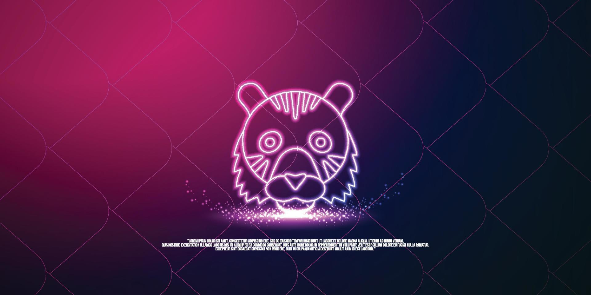 animal digital concept, particle style design. Wireframe lightweight connection structure,banner, logo, label and poster, Vector illustration