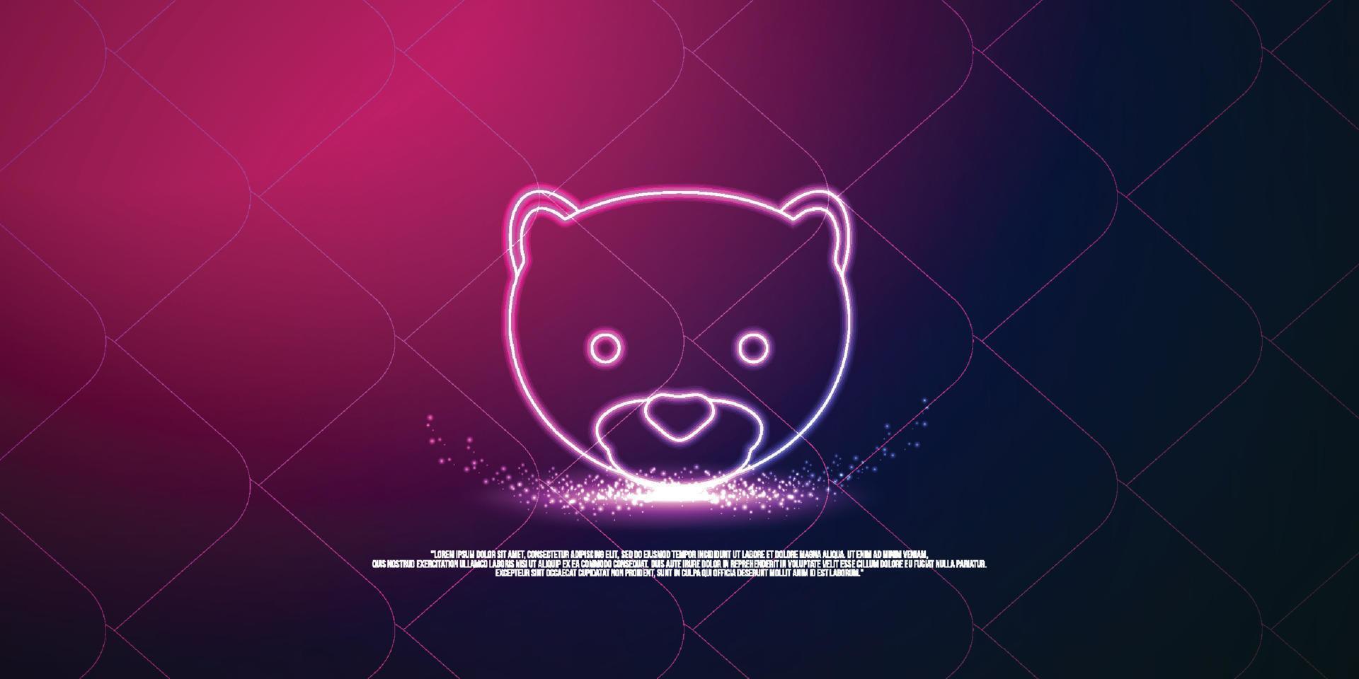 animal digital concept, particle style design. Wireframe lightweight connection structure,banner, logo, label and poster, Vector illustration