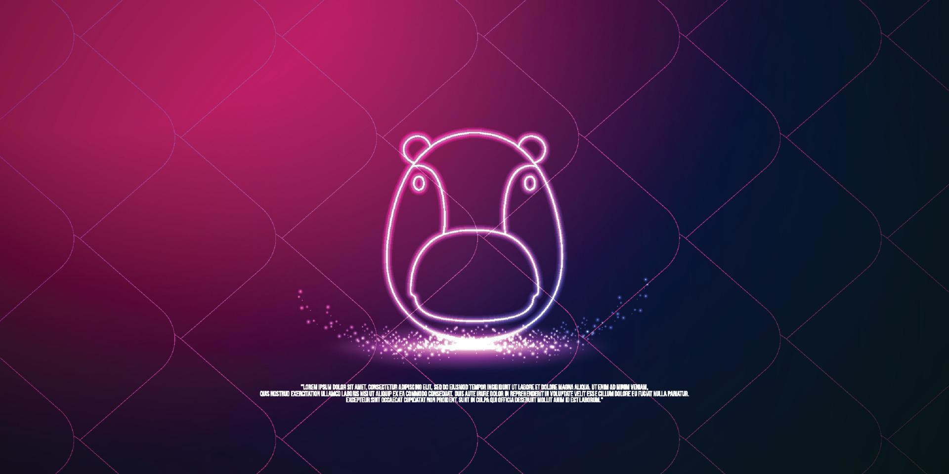 concepto digital animal, diseño de estilo de partículas. estructura de conexión ligera de estructura alámbrica, banner, logotipo, etiqueta y póster, ilustración vectorial vector