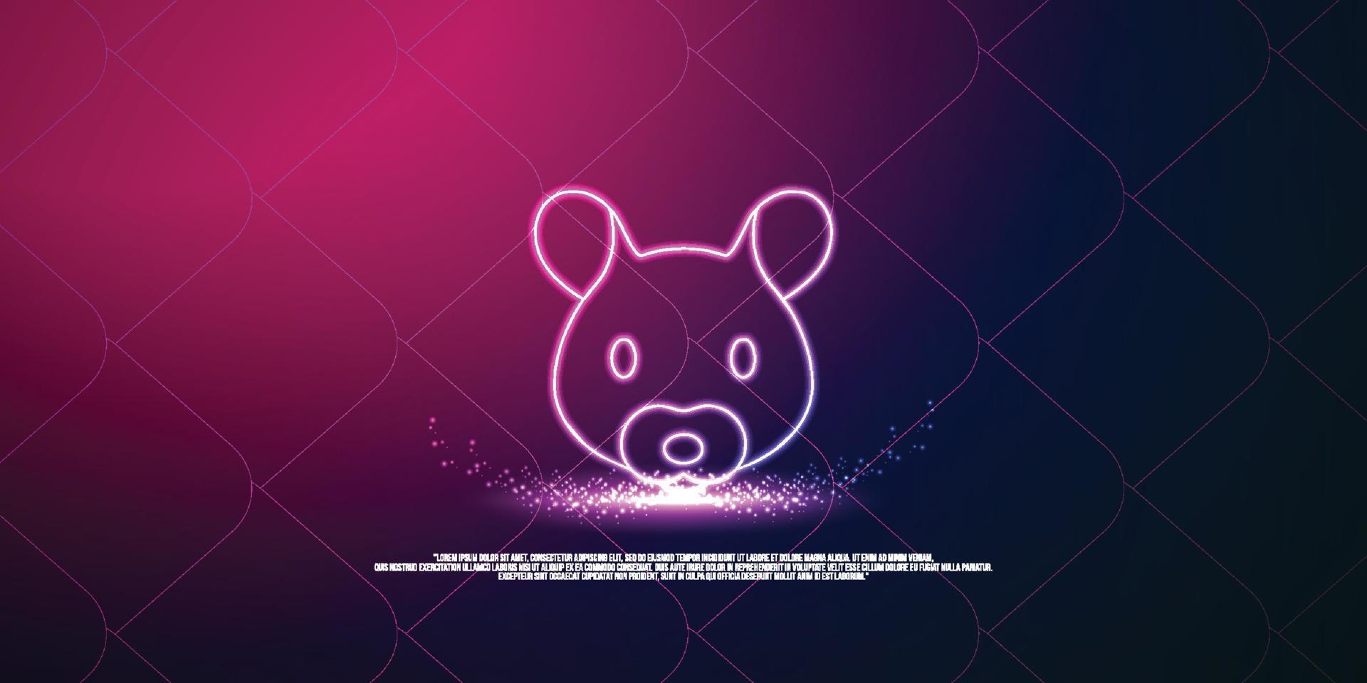 animal digital concept, particle style design. Wireframe lightweight connection structure,banner, logo, label and poster, Vector illustration