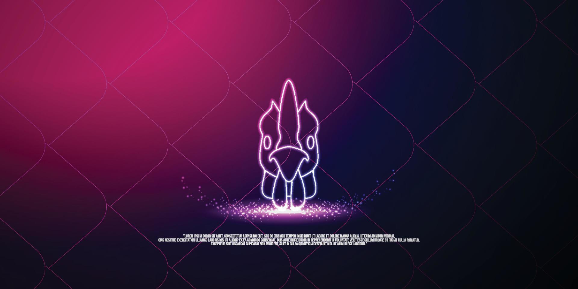 animal digital concept, particle style design. Wireframe lightweight connection structure,banner, logo, label and poster, Vector illustration