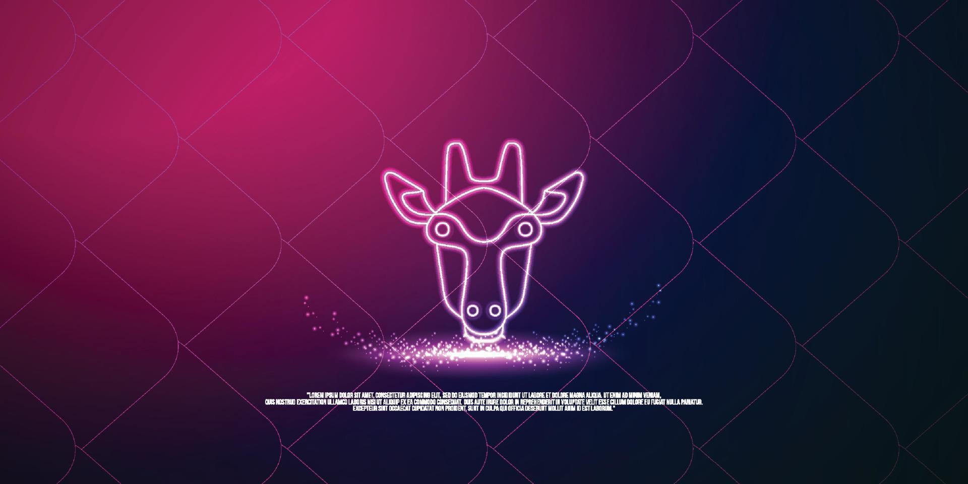 animal digital concept, particle style design. Wireframe lightweight connection structure,banner, logo, label and poster, Vector illustration