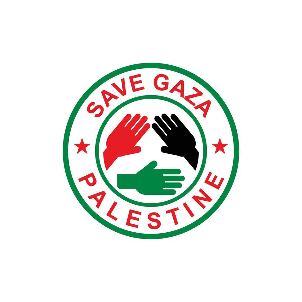 guardar el logotipo de palestina, vector libre de gaza