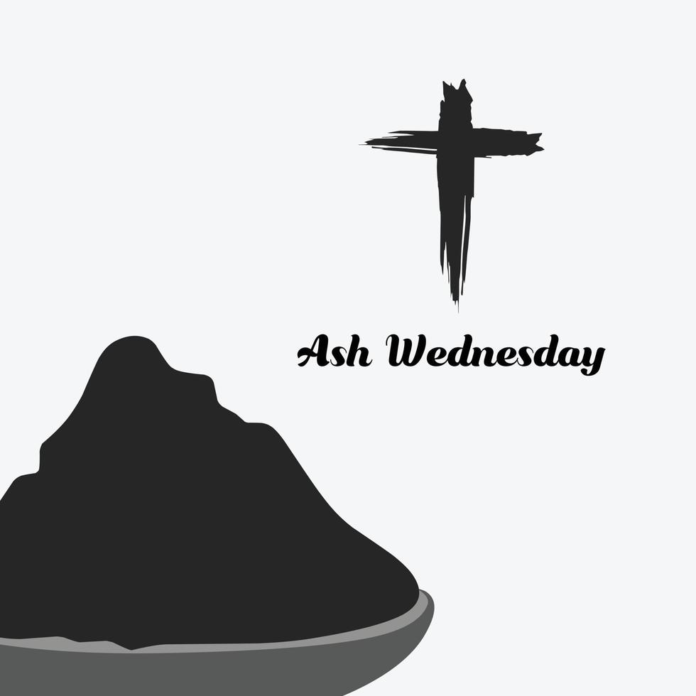 Illustration vector happy ash Wednesday