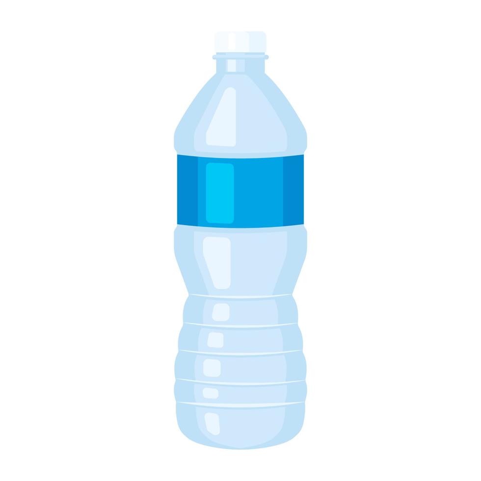 botella de plástico de agua dibujos animados vector ilustración