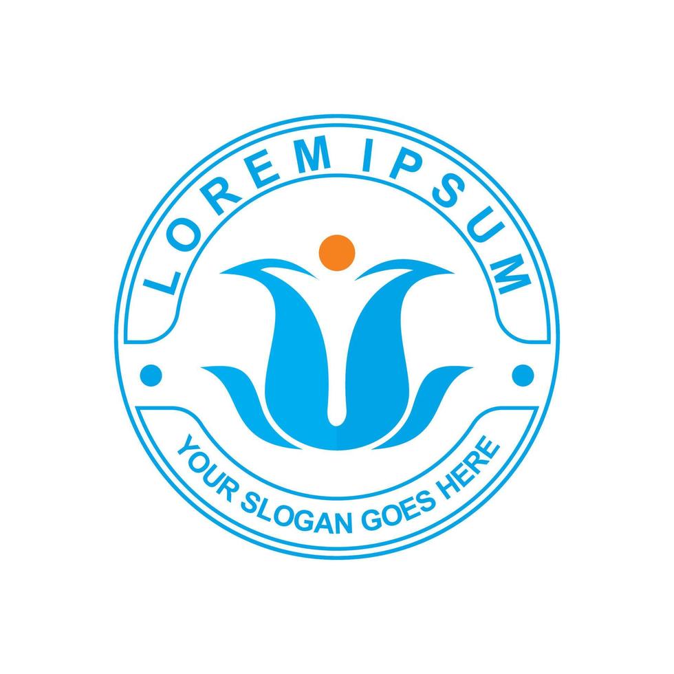 logotipo de meditación, vector de logotipo médico