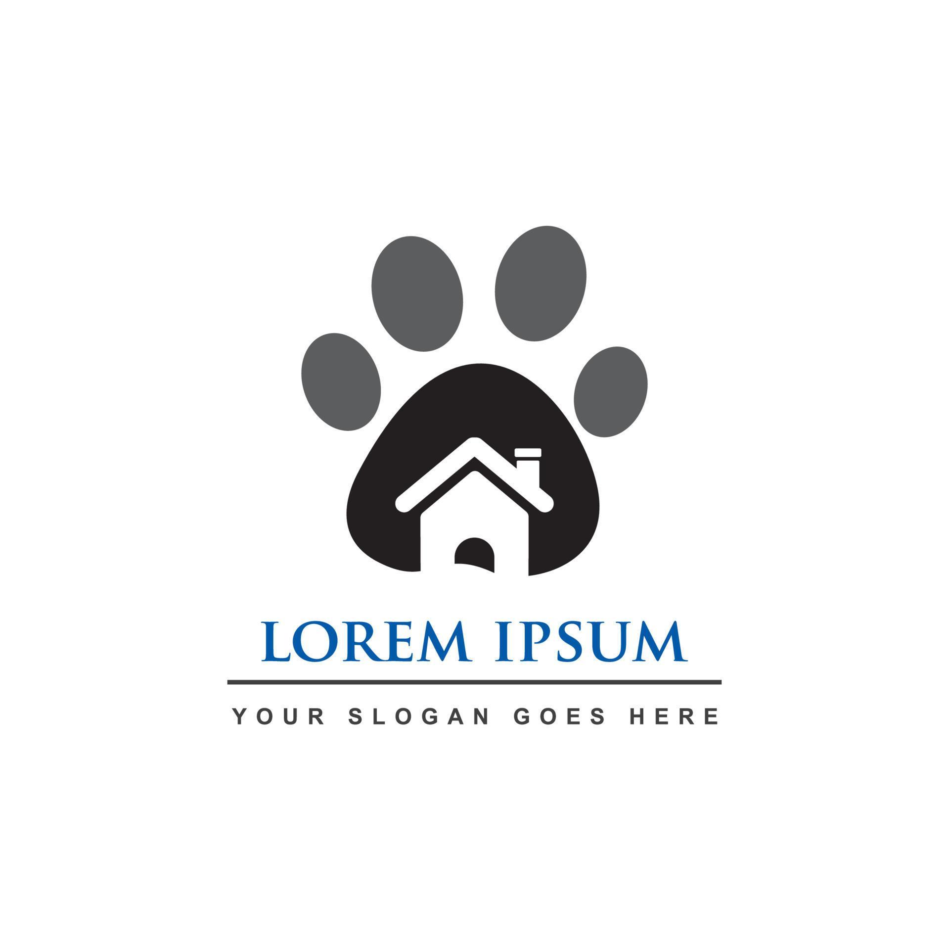 animal house logo , pet care logo 5551201 Vector Art at Vecteezy