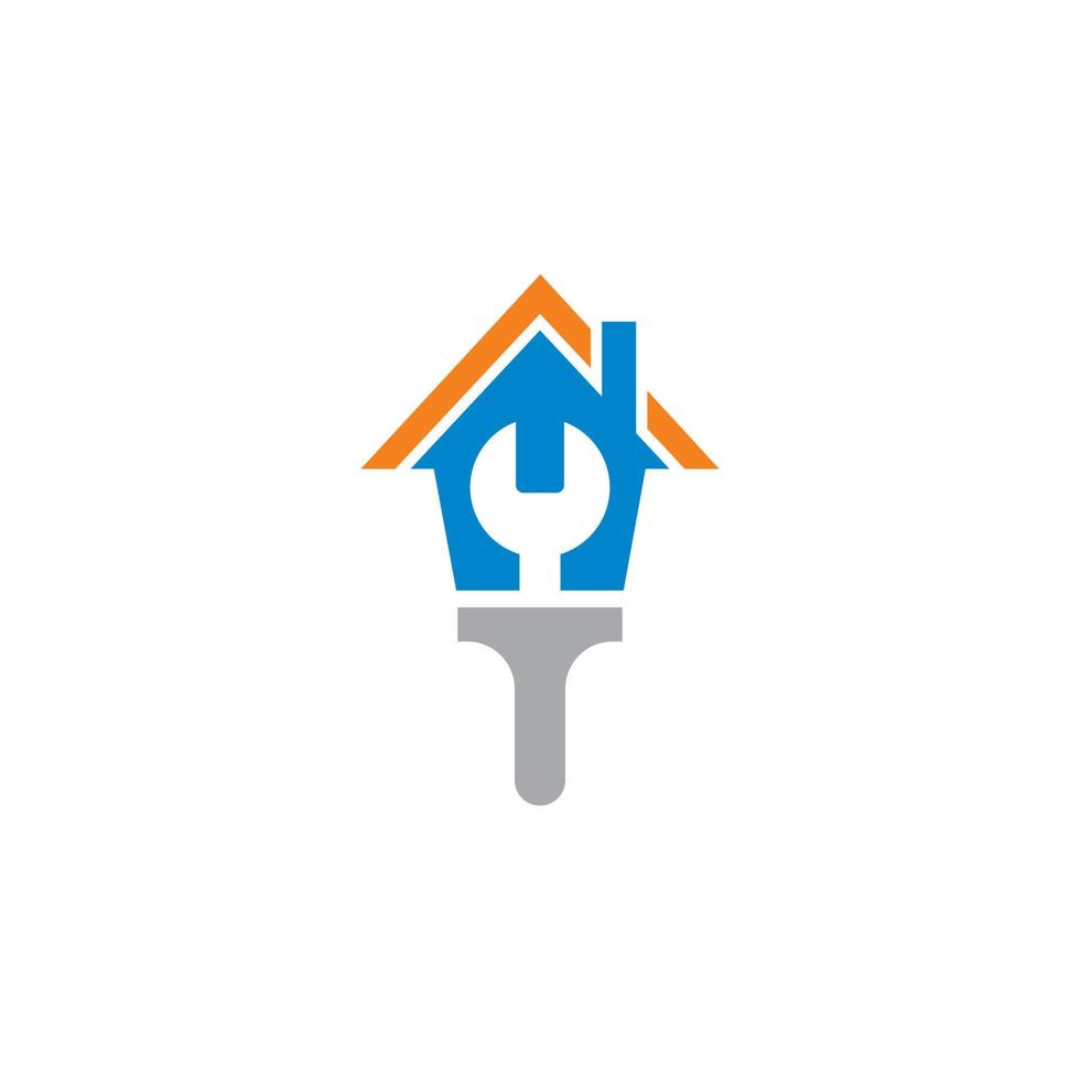 real estate repair , building construction logo vector