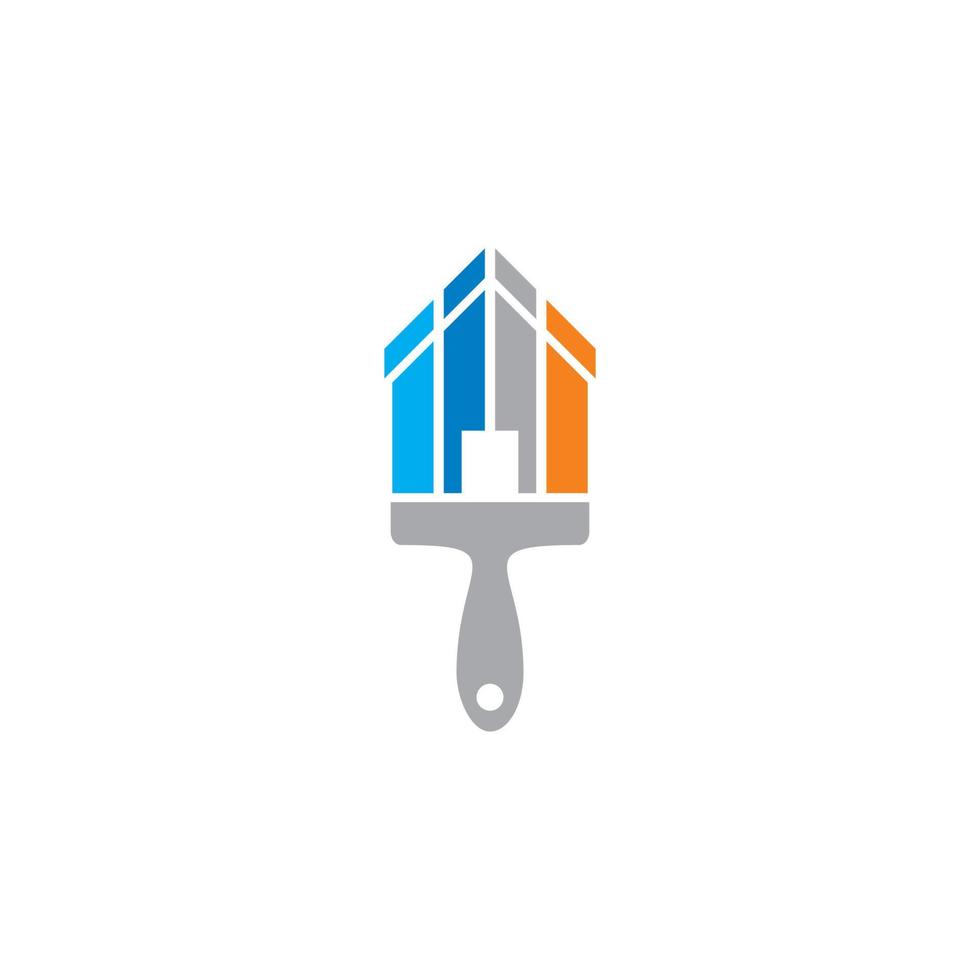 vector de pintura casera, logotipo de bienes raíces