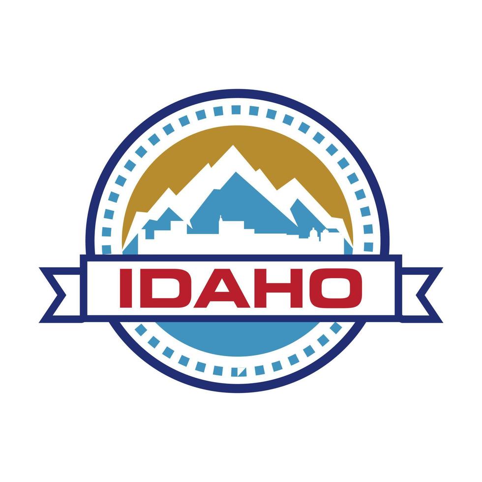 idaho skyline logo , idaho skyscraper logo vector